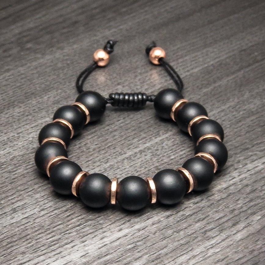 Onyx Club Bracelet w/Leather